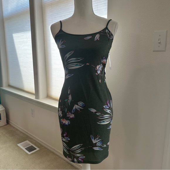 Rachel Roy Olive Green Floral Spaghetti Strap Body Con Dress, XS - Picture 6 of 8